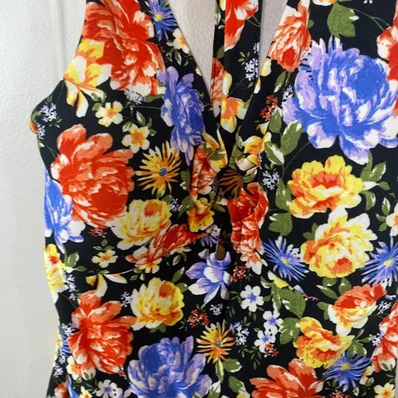 NWOT Derek Heart Floral Romper - Picture 3 of 6